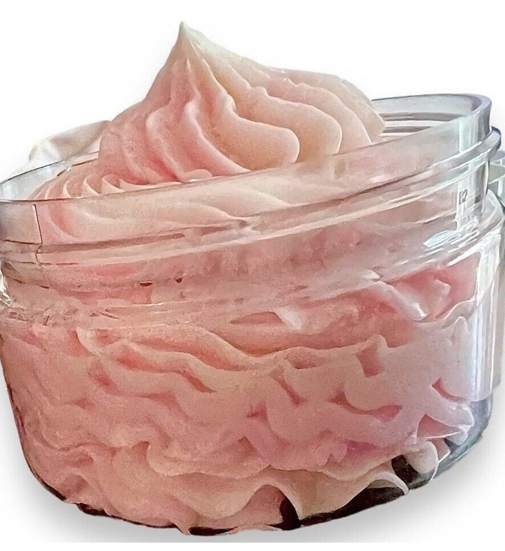 Strawberry Scented Whipped Luxury Body Butter with Cocoa, Shea Butter and Coconut Oil-0