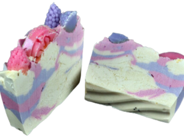 Luxury Berrylicious Soap Slice - Vegan - SLS Free - Cold Process Soap-0