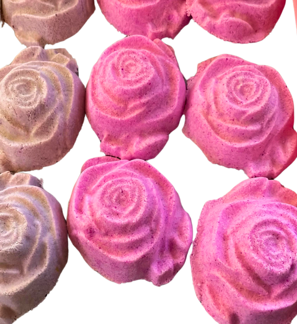 Pink Rose Bath Bomb in White Musk Scent-0