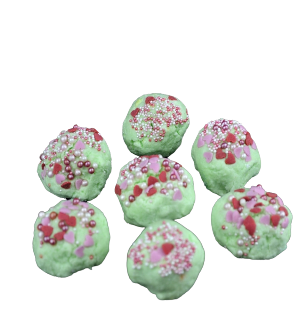 Luxury Handmade Shea and Cocoa Butter Kiwi Twist Bath Creamer with Sugar Sprinkles-0