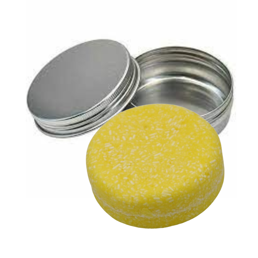 Handmade Cold Process Shampoo Bar with Lemongrass and Oat with Panthenol in a Travel Tin/Refillable Bar-1