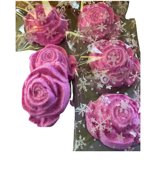 Pink Rose Bath Bomb in White Musk Scent-1
