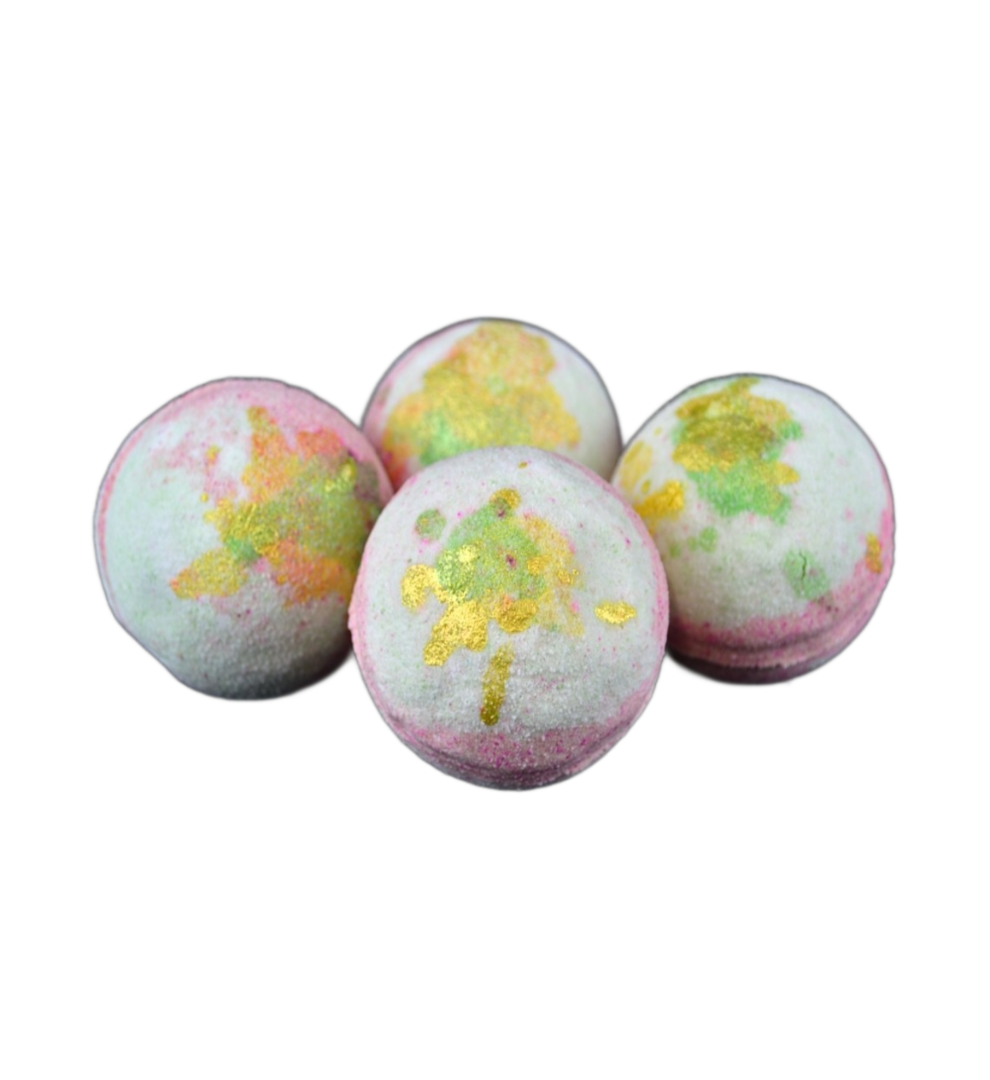 Thai Lime and Mango Jumbo Bath Bomb with Apricot Oil - Vegan - SLS Free - Cruelty Free - Plastic Free-0