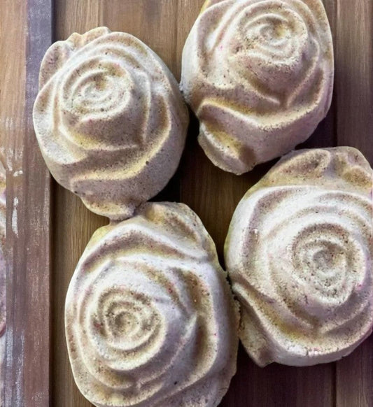 Blooming Violet Rose Shaped Bath Bomb in Parma Violet Fragrance-0