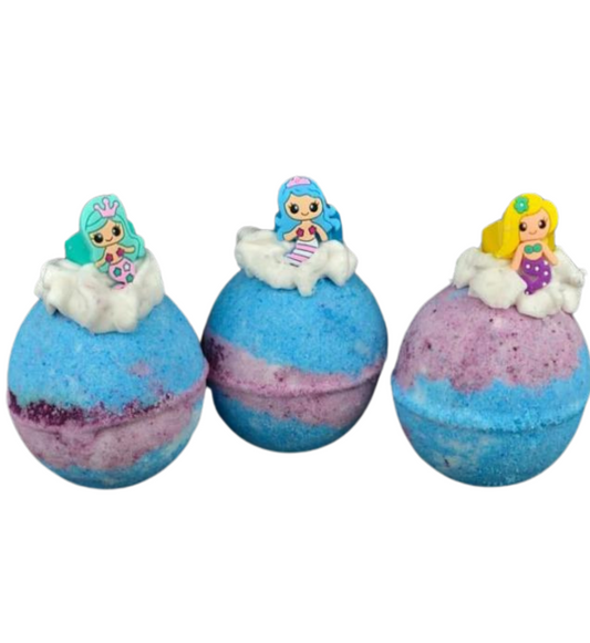 Mermaid Gift Lemonade Jumbo Bath Bomb with Shea Butter and Olive Oil for Moisturising Skin-0